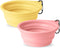Dog Bowl Travel Collapsible Bowls 2 Pack, Portable Foldable Cats Dogs Water Dish Puppy Bowl (Pink1775 + Yellow1205)...