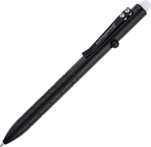SMOOTHERPRO Erasable Bolt Action Pen Compatible with Pilot FriXion Refill Stainless Steel Pocket Clip Refillable Retractable Pen for Office School...
