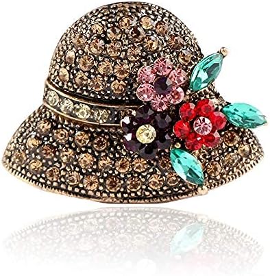 COLORFUL BLING Rhinestone Brooch Pins for Women Hat Jewelry Brooch Pins Durable and Useful...