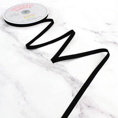 Creative Ideas Solid 3/8-Inch Grosgrain Ribbon, 50-Yard, Black...