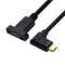chenyang USB 3.1 Gen 2 10Gbps USB C Male to Female 90 Degree Right Angled Fast Charging Data Video Transfer Extension Cable with Panel Mount Hole ...