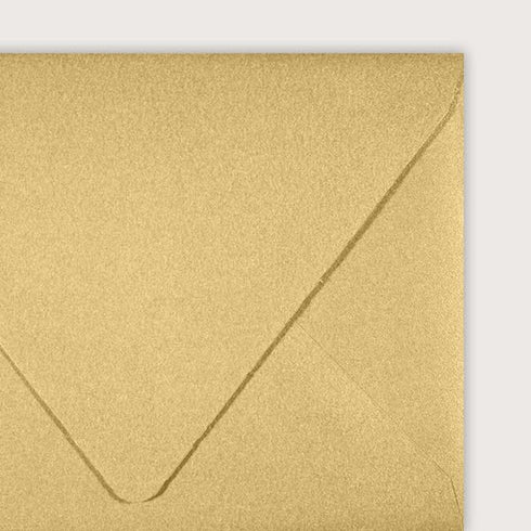 LUXPaper 4Bar A1 Contour Flap Invitation Envelopes | 3 5/8" x 5 1/8" | Blonde Metallic | 81lb. Text | 50 Qty...