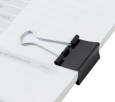 Alvin 20107 Small 3/4" Binder Clips (Pack of 12), Tempered Spring Steel Material for Durability, with Sturdy Wire Handles, Foldable Handles for Ha...