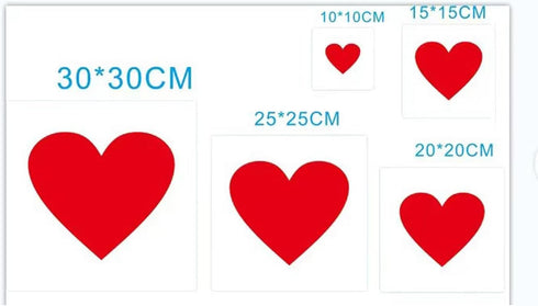 5PCS Heart Stencil 5 Sizes Heart Love Stencils Painting Template Reusable Plastic Starburst Stencils for Painting on Wood Wall Decor...