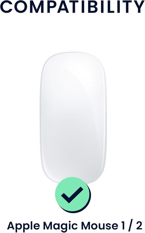 kwmobile Silicone Cover Compatible with Apple Magic Mouse 1/2 Cover - Soft Mouse Protector Grip - Light Blue...