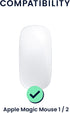 kwmobile Silicone Cover Compatible with Apple Magic Mouse 1/2 Cover - Soft Mouse Protector Grip - Light Blue...