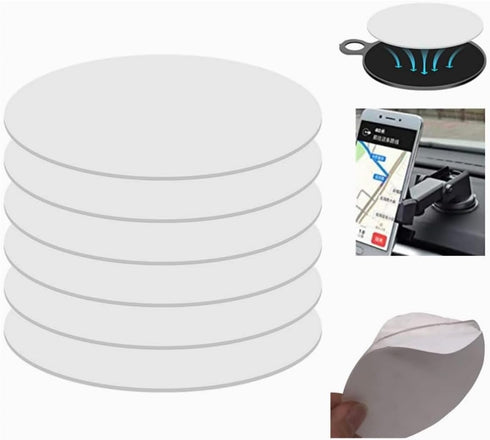 8 PCS 80mm (3.15") Circular Double Side Sticker Dashboard/Windshield Pad Mounting Disk for Suction Cup Car Phone Mount Holder Bracket GPS Camera a...