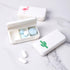 Daily Pill Box Case Waterproof Medicine Organizer Vitamin Holder Mini Pill Medicine Container for Travel Use -3 Compartments-Cactus...