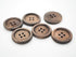 CRAFTMEMORE Wood Buttons 4 Holes Round Wooden Button for Garment Sewing DIY Crafts B08 (15mm, Dk.Brown 12pcs)...