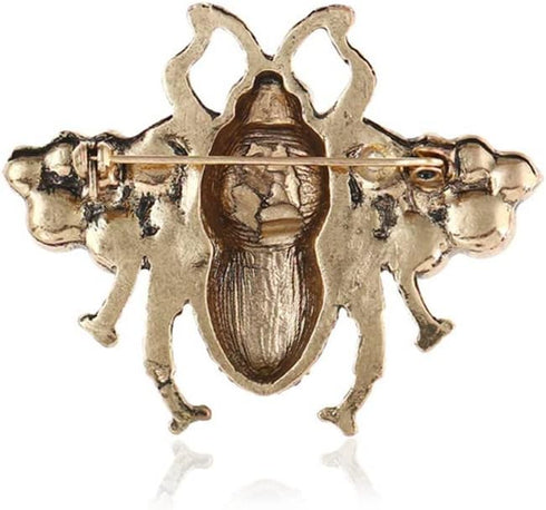 Acxico 2Pcs Vintage Simulated Rhinestone Pearl Bee Pin Brooch Antique Pin Women Brooches Pin Honeybee Costume Jewelry Creative Gifts...