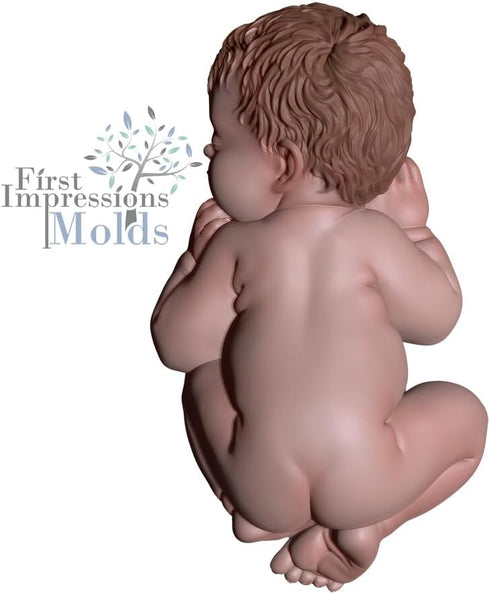 Sleeping Baby 4 Large Silicone Mold B235 by First Impressions Molds...