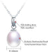 Genuine Pearl Jewelry Set Pearl Pendant Necklace &Pearl Earrings Set Zircon Dangle Drop Earrings S925 Sterling sliver Wedding Gift...