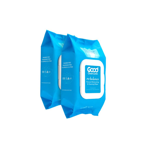 Good Clean Love Rebalance Feminine Wipes, Supports Vaginal Health Naturally & Reduces Odor, Moisturizing & Cleansing Hygiene Product Made with Alo...