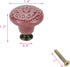 Geesatis 10 Pcs Ceramic Knobs Dresser Cabinet Handle Pull Furniture Decorative Knobs Tool with Mounting Screws, Light Red, 1.4 inch Diameter...