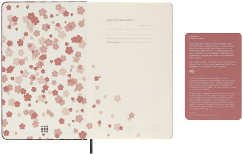 Moleskine Limited Edition Sakura Notebook, Hard Cover, Large (5" x 8.25"), Plain/Blank, Floral, 176 Pages...