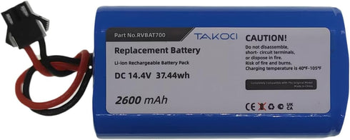 Replacement Shark RVBAT700 Battery for Shark ION Robot RV720,RV750, RV700,RV755 Vacuum Cleaners (Attention: 3-Prongs Connector)...