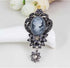Vintage Princess Frame Crystal Cameo Brooches Pins Set for Women (a)...