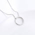 Ladytree S925 Sterling Silver Circle Necklace for Women Dainty Simple Open Circle Pendant Day Collar Style with Rolo Chain 18+2 Inch Trendy Silver...