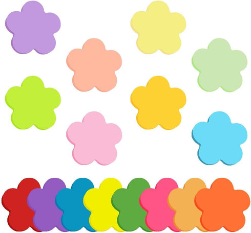 Sticky Notes, 800 Sheets 3 x 3 Inch Plum Blossom Shape Self-Sticky Note Pads Bright Colorful Creative Sticky Pad for Reminders Office School and H...