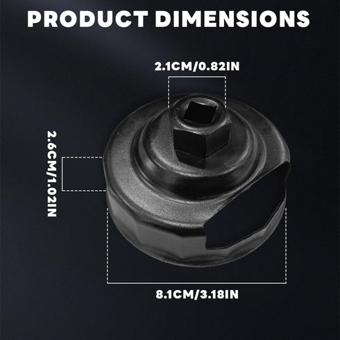 Oil Filter Wrench, Heavy Duty Oil Filter Removal Tool, 76mm 14 Slots Oil Filter Cap Wrench Tool Compatible with 1984-2021 Harley Davidson Motorcyc...