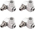 4PCS 1/4Inch NPT Air Tool 360 Degree Swivel Fitting Portable Air Tool Adapter,Air Hose Connector P-020...
