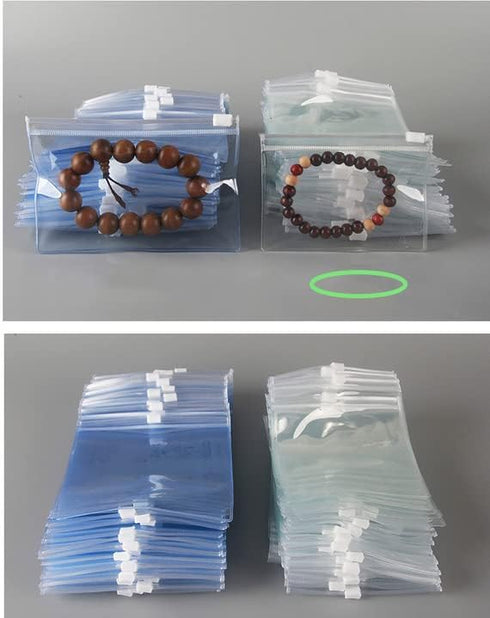 50 Self Seal PVC Pack Zipper Lock Bags,Clear Jewelry Anti Oxidation Bag Clarity Tarnish Prevention,Small Sealed Bag,Resealable packaging or Storag...