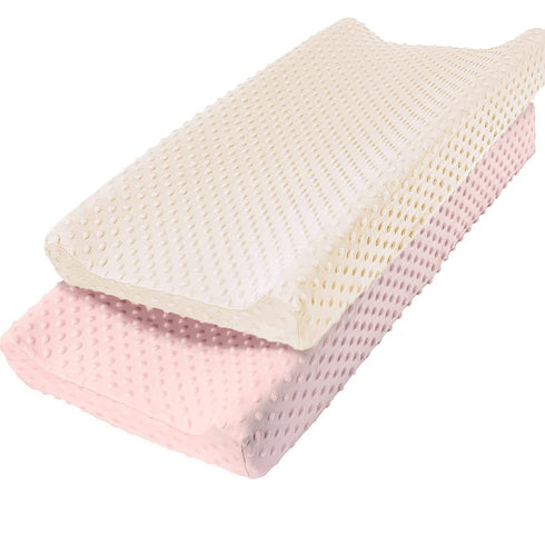 Owlowla Changing Pad Cover,Soft Minky Dots Changing Table Sheets for Baby Boy and Girl 2Pack (Pink&Cream)...