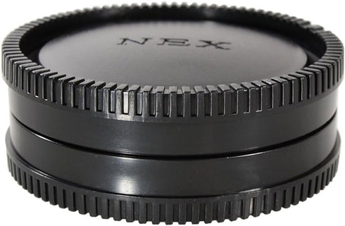 Body Cap & Camera Rear Len Cover Set Compatible with Sony E-Mount NEX Cameras A7II,III A7R III A9 A7 A7R A7S A6500 A6300 A6000 A55 A65 A77 A99 A90...
