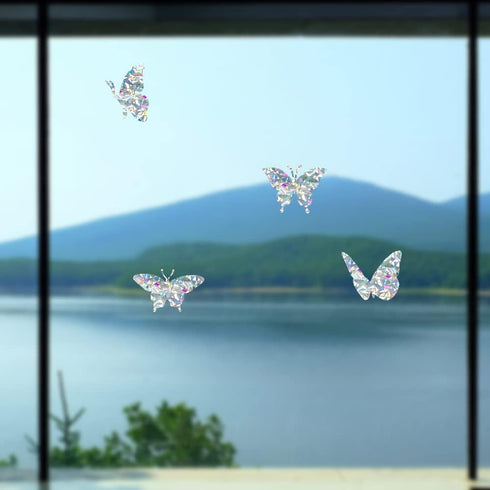 Butterfly Static Window Clings Anti Collision Window Decals for Bird Strikes, Glass Alert Stickers, Stop Birds Flying into Windows, Set of 30...