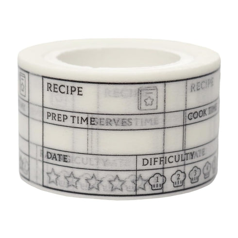 Japanese 5 Star Recipe Review Rating Tracking Log Book Journal Spread Writable Washi Tape / 25mm x 10M / 125 Stickers...