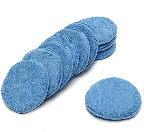 5PCS Car Microfiber Wax Applicator, Waxing Polish Microfiber Foam Sponge, Fit for Cars Wax Applicator Foam Sponge (Blue)...
