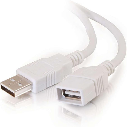 C2G USB Long Extension Cable, USB Cable, USB A to A Cable, White, 9.84 Feet (3 Meters), Cables to Go 26686...