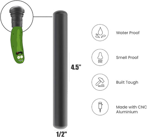 Airtight Storage Tube 2-Pack - Portable Travel Preserve Container Metal Tube | Premium Holder | Leak-Proof Waterproof Case (Rose-Gold and Black).....