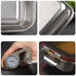 3 Pieces Stainless Steel Food Storage Container with Lids Airtight Metal Food Containers Stackable Meal Prep Leftover Containers for Freezer Fridg...