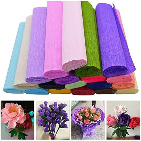 PEPPERLONELY Crepe Paper Rolls - 250 x 25 cm, Light Purple...