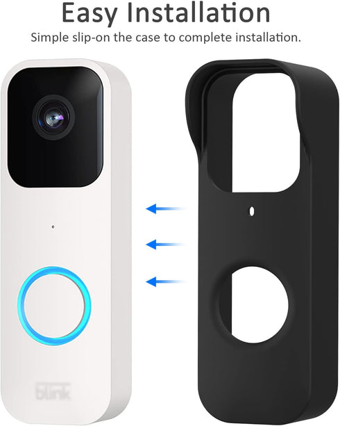 LEFXMOPHY Camera Cases Compatible with Blink Video Doorbell Cover Black Silicone Waterproof Protetive Skin...