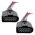 2 Pack Headlight Wiring Pigtail Connector Plug Cable 10pin 1J0973735 Compatible with A3 A4/S4 A5/S5 A6/S6 A8 Q3/Q5/Q7/TT Bettle Bora Jetta Golf Pa...