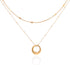 Gold Layered Necklaces for Women, 18K Real Gold Plated Necklaces for Women Trendy, Dainty Circle Pendant Waterproof Necklace, Simple Gold Necklace...