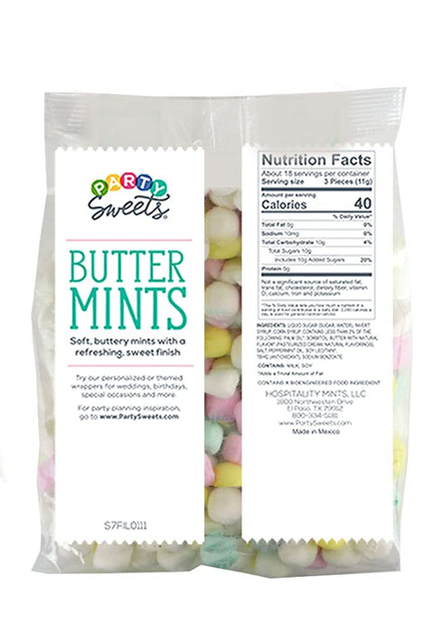 Party Sweets Assorted Pastel Buttermints, 14 Ounce, Appx. 100 pieces from Hospitality Mints...