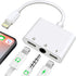 3 in 1 Headphone Adapter for iPhone, Lightning to 3.5 mm Headphone Jack Adapter, Lightning Audio & Charging Adapter Dongle Cable Splitter Compatib...