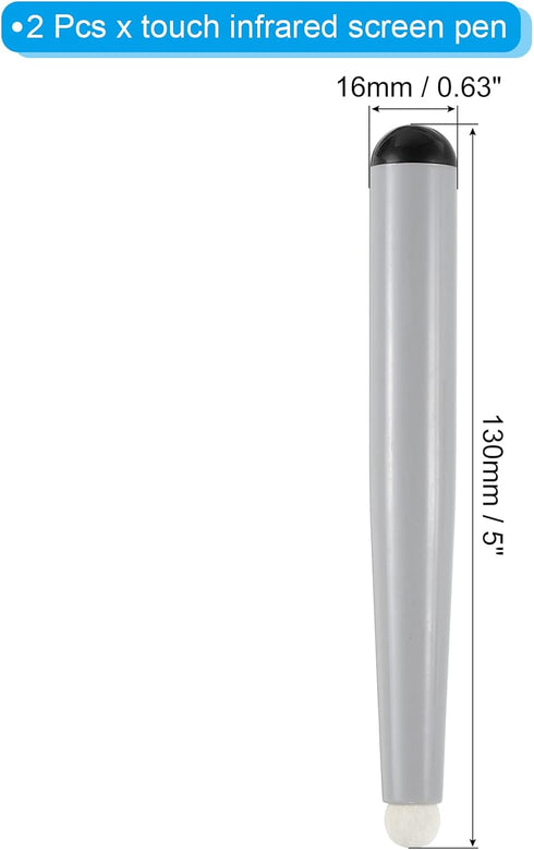 MECCANIXITY 2pcs Infrared Touch Screen Pen Whiteboard Optical Stylus Pens for Education Electronic Whiteboard Presentations, Black...