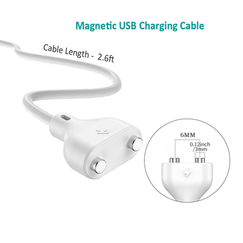 Magnetic USB DC Charger Cable Replacement Charging Cord for Toys Vibrators Electric Toothbrush - 6mm/0.24in...