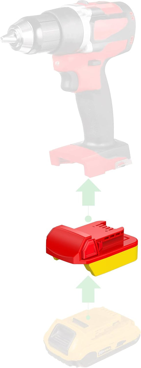 Adapter - for All Milwaukee M18 Tools (Not Older V-18) - Compatible with DeWalt 20V MAX Batteries for Power Supply, No Charge Function - 1 Adapter...