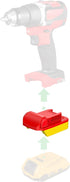Adapter - for All Milwaukee M18 Tools (Not Older V-18) - Compatible with DeWalt 20V MAX Batteries for Power Supply, No Charge Function - 1 Adapter...