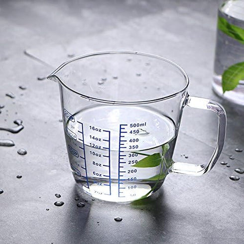 2 Cup Borosilicate Glass Measuring Cup With 50ML Intervals Scale New Kitchen Accessories Easy Measure Liquid Powder Milk Cups...