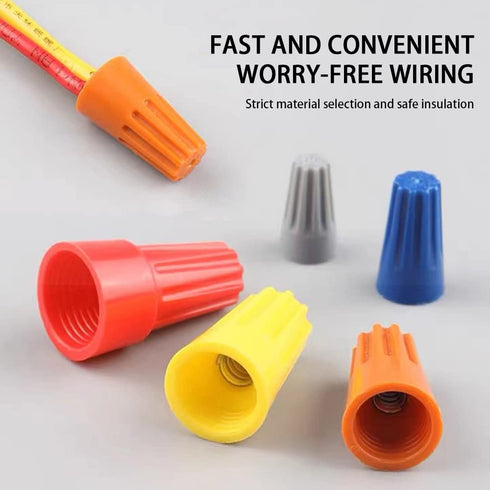 Electrical Wire Connector Screw Terminal 40PCS, Screw on Electric Wire Caps, Twist on Wire Connectors, Wire Caps with Spring Insert, Electrical Wi...