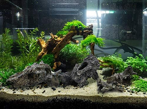 corisrx Aquarium Malaysian Driftwood Imitation Ornament Small - Tree Trunk Long Decor Fish Tank Wood (S+L Set)...