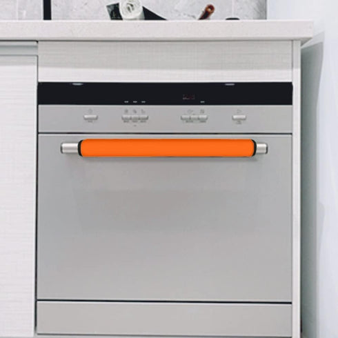 Jiueut 4Pcs Orange Refrigerator Door Handle Cover Washable Kitchen Appliance Decor Handles Fridge Oven Microwave Dishwasher Antiskid Protector