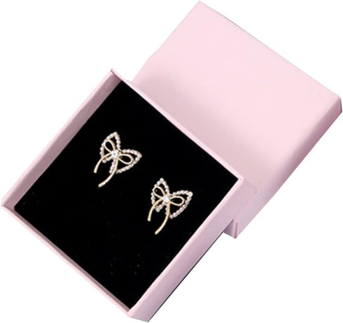 Weyoo 12 Packs Kraft Paper Jewelry and Retail Boxes, 2.76 x 2.76 x 1.18-inches, Mache Earring Pendant Necklace Boxes, Square Cardboard Jewelry Box...