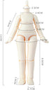 YMY OB11 Doll Body GSC BJD Doll Body Extended Size Joint Movable Doll Model Action Figure ?Super White-11cm-No Stand?...